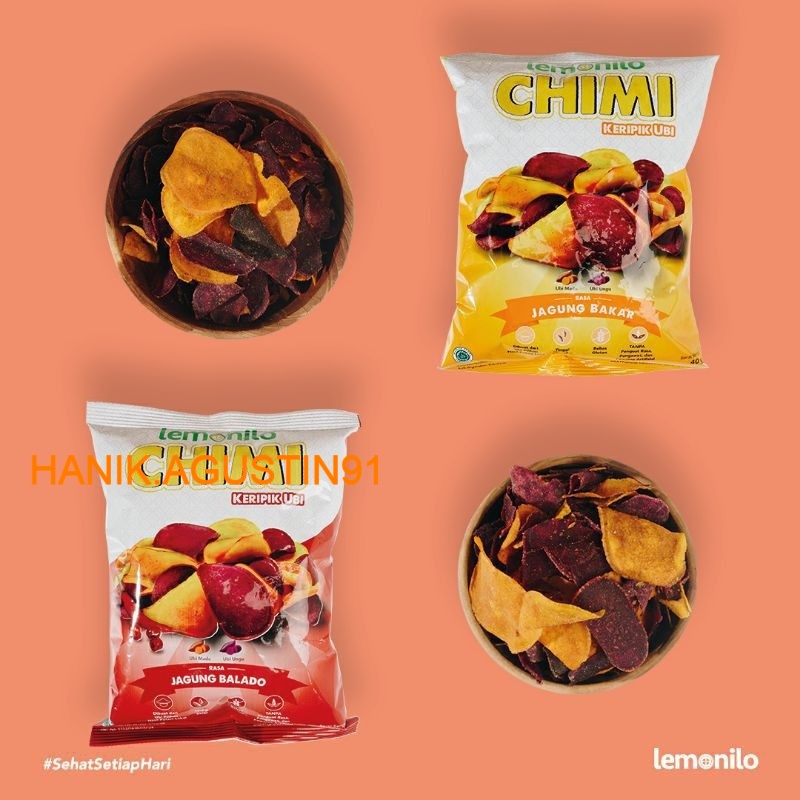 

Chimi lemonilo keripik ubi jagung balado 40gr non msg / Chimi Lemonilo / Lemonilo Cemilan Sehat