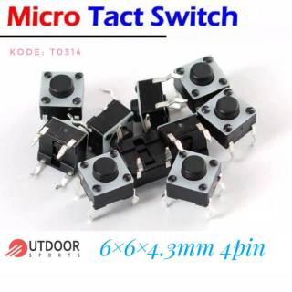 Tactile Switch Push Button Saklar Tekan 6x6x4.3 mm 4 Pin Arduino Tombol