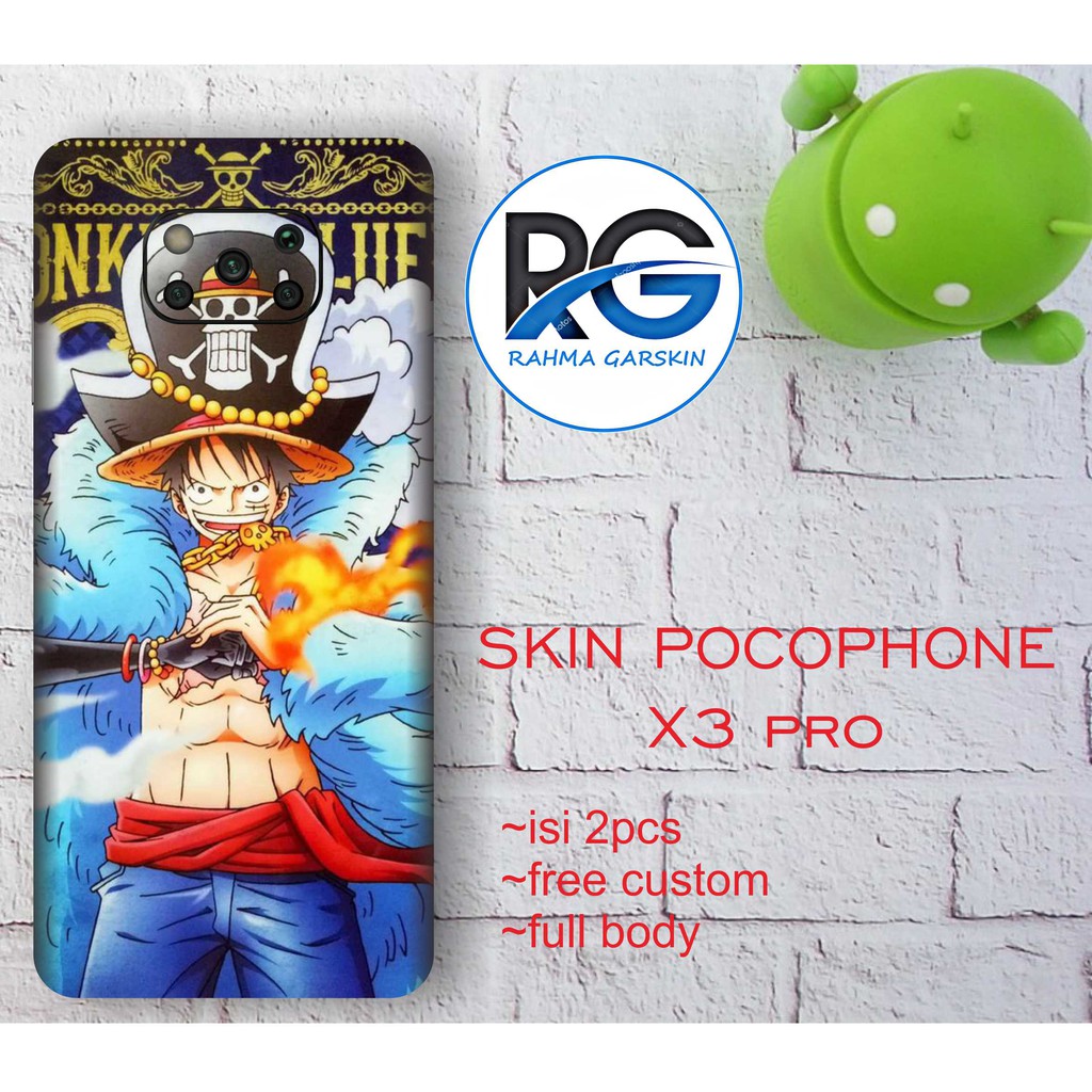 garskin poco X3 pro motif anime isi 2pcs full body free custom