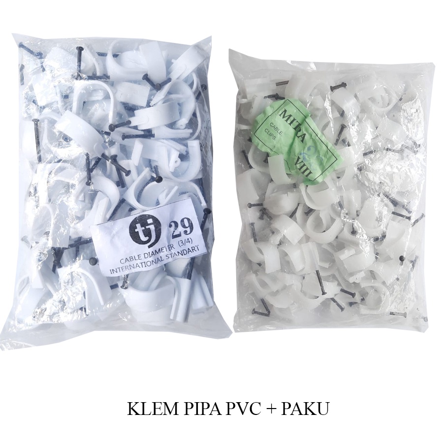 Jual Klem Pipa Pvc Paku Beton Perbungkus Isi Buah