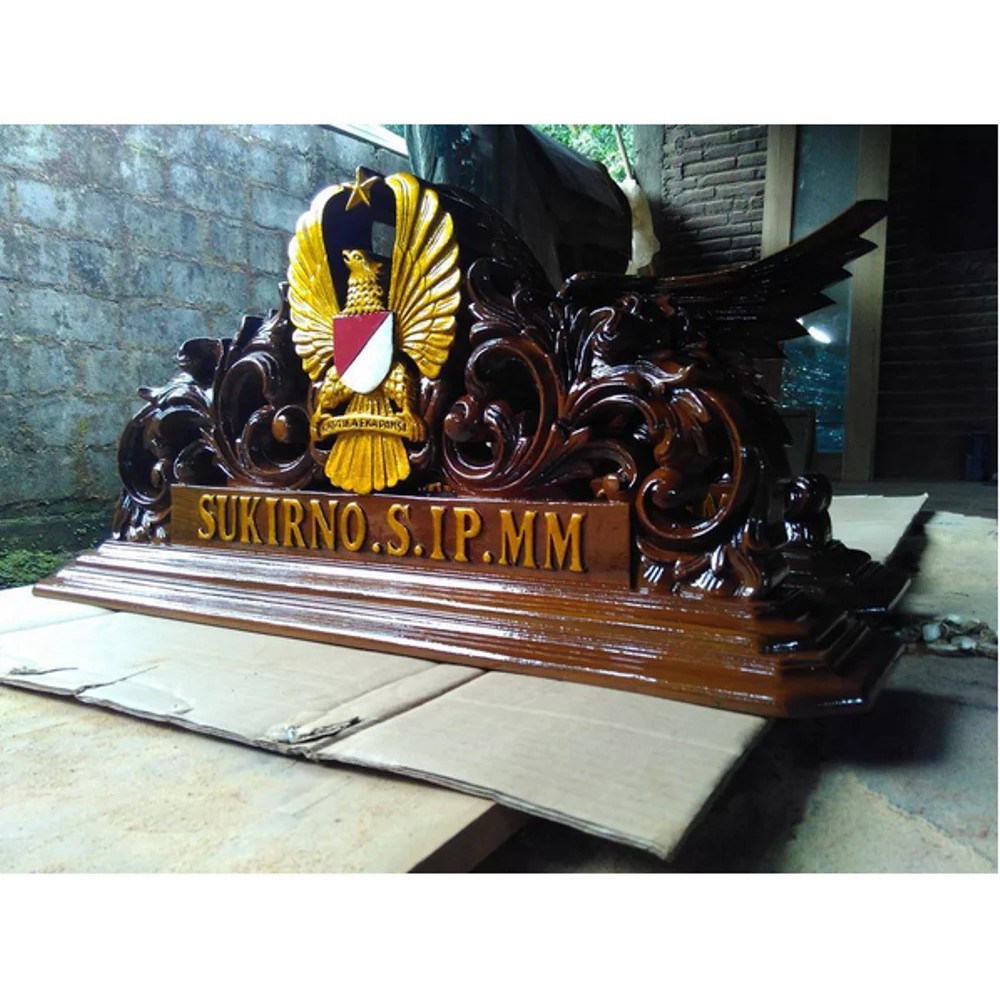 Papan Nama Kayu Jati