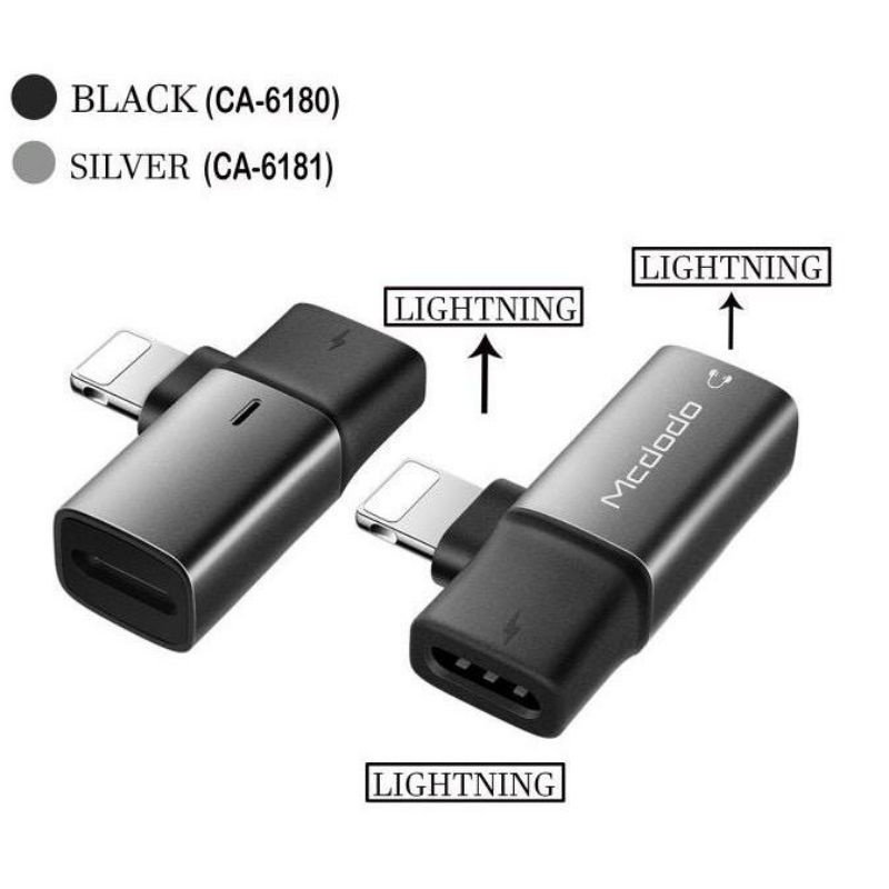 Mcdodo Converter Lightning To Lightning Charging + Audio + Call Original