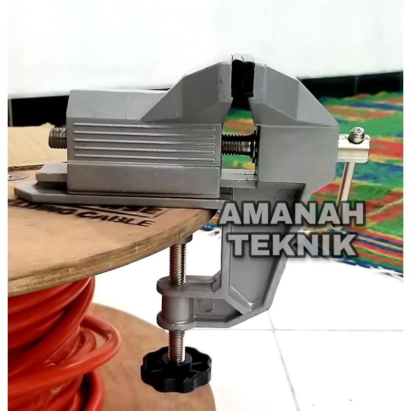 Catok klem Ragum meja Bench Vice 80mm Fixed