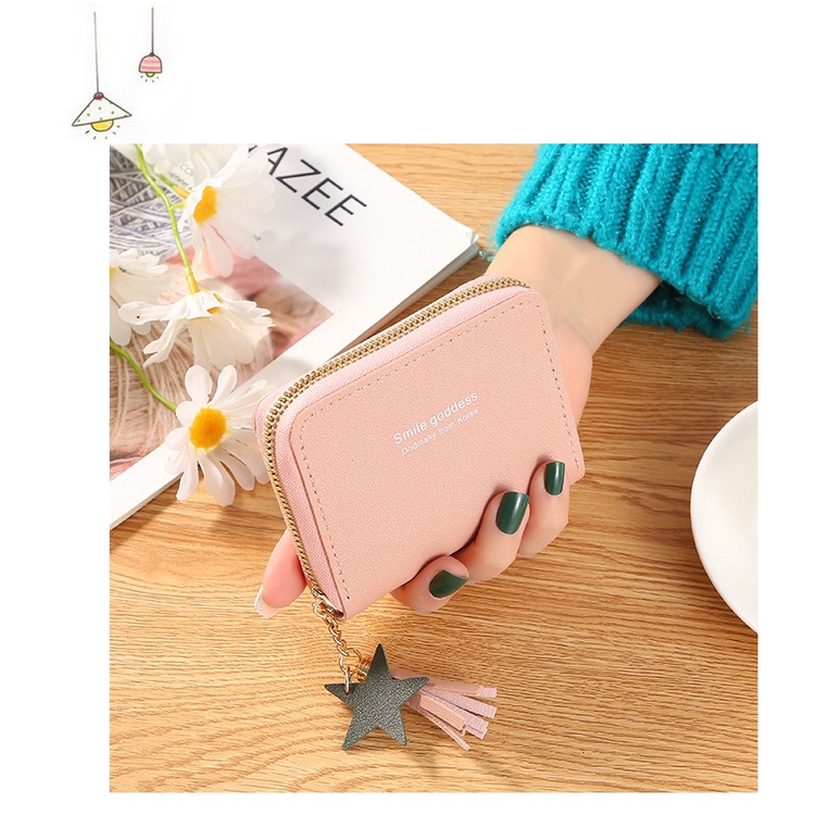 ♥DPS829♥D03 COD DOMPET WANITA DOVE MINI GRACE KOREAN FASHION TRENDY FASHION WALLET-PINK MUDA