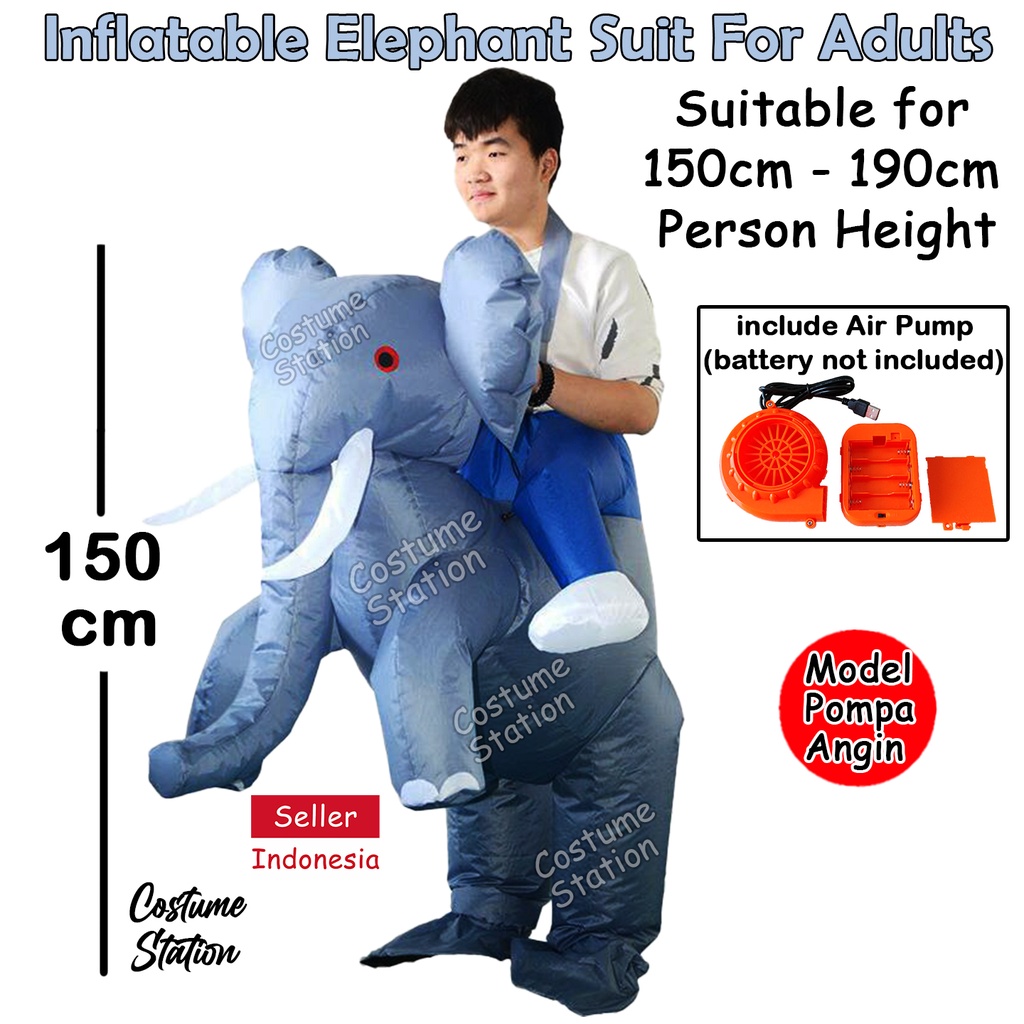 Kostum Elephant Back Ride / Costume Naik Gajah Hewan Binatang Animal dewasa