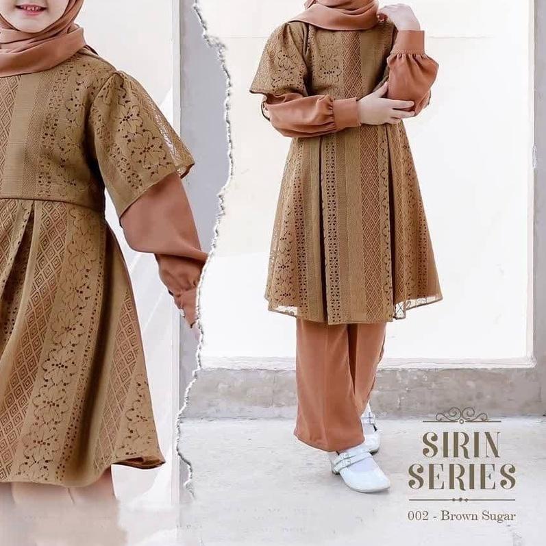 ✫ Stelan Brukat Anak 2 in 1 usia 8-10 Tahun Pakaian Anak Baju Anak Cewek Sirin Series Setelan Tunik 