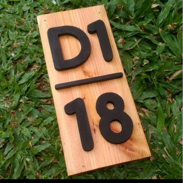 Huruf kayu Nomer Rumah Nomor Rumah Jati Belanda Jati jerman