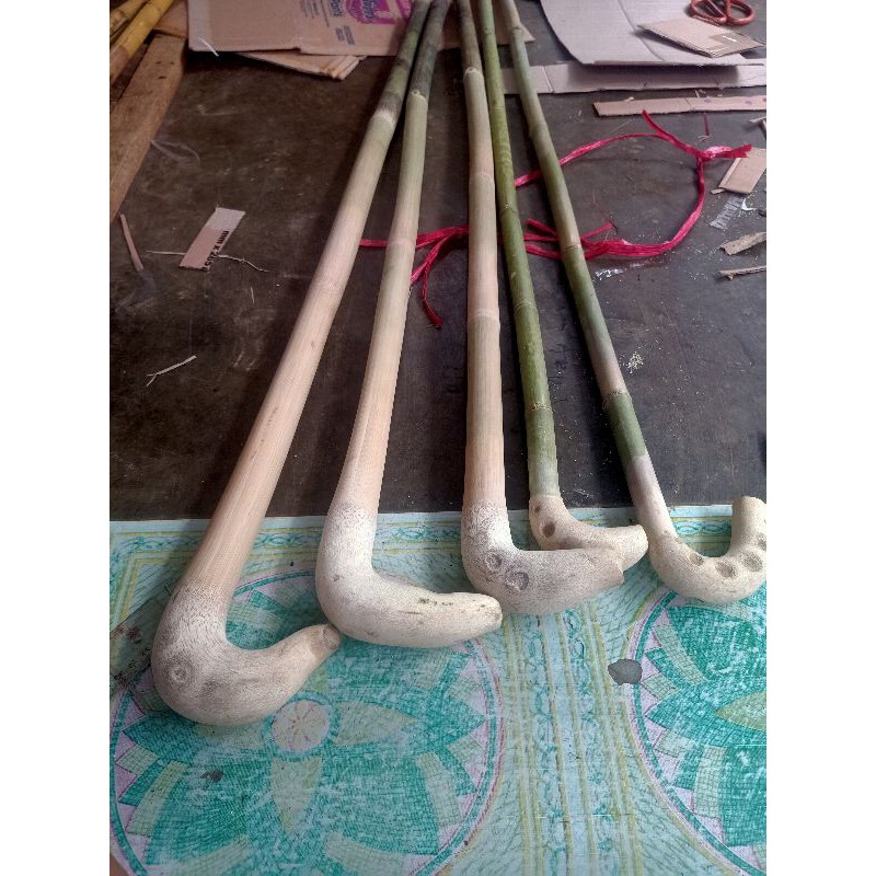 tongkat bambu unik panjang 100cm
