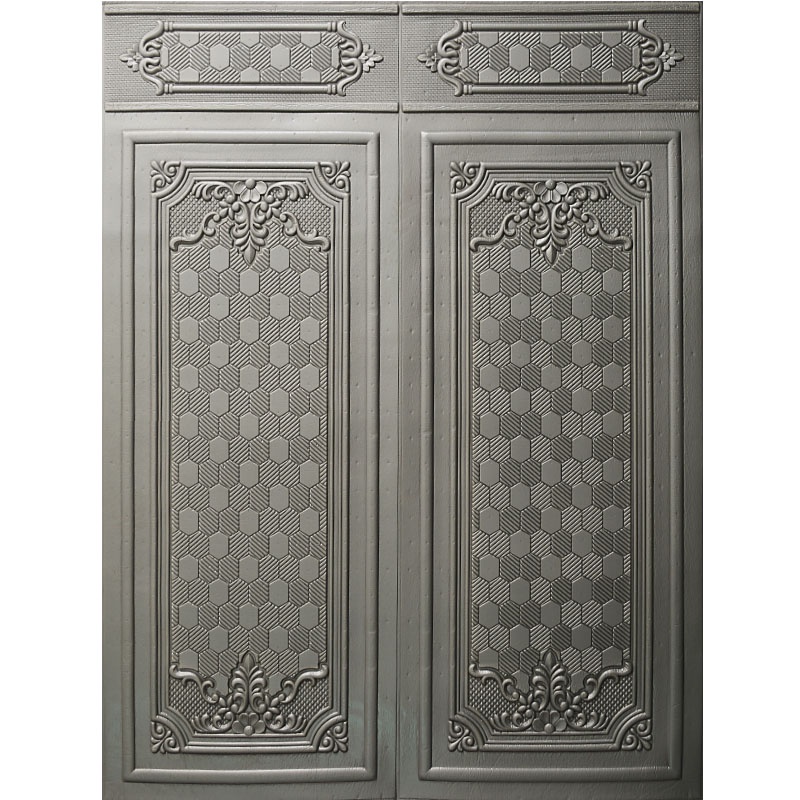 [COD] Paket 10 Lembar Wallpaper Foam 3D Motif 70 x 90 CM Wallfoam Dinding Motif Pintu Jati Stiker Panel Dinding-ABU(10 LEMBAR)