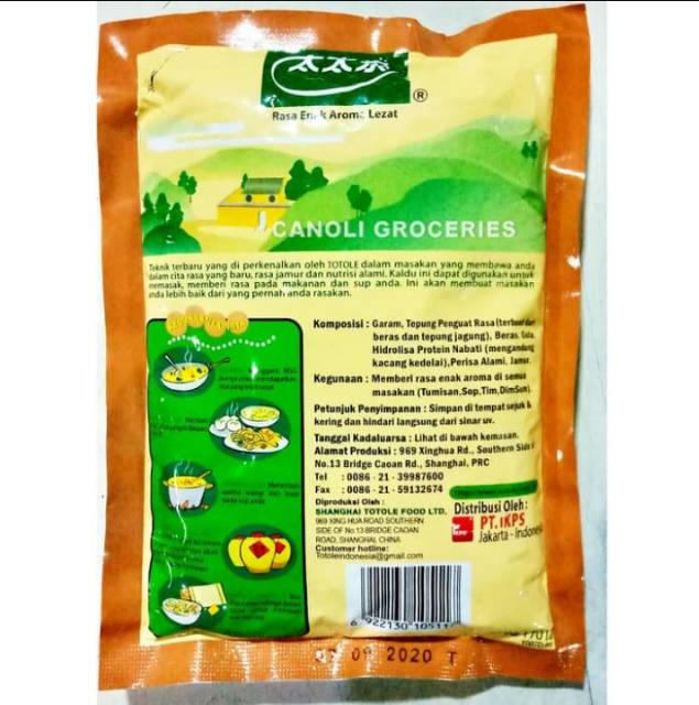 TOTOLE KALDU JAMUR 200 GR ( GRANULATED MUSHROOM BOUILLON)or