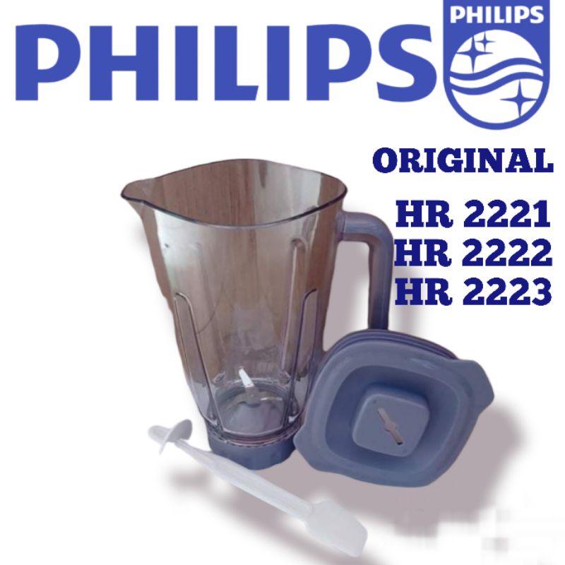 GELAS JUS + MOUNTING PISAU BLENDER PHILIPS ORIGINAL HR 2221 2222 2223