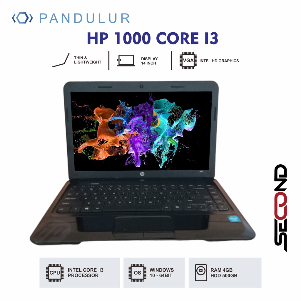 Jual Laptop HP 1000 Core I3 Second | Shopee Indonesia