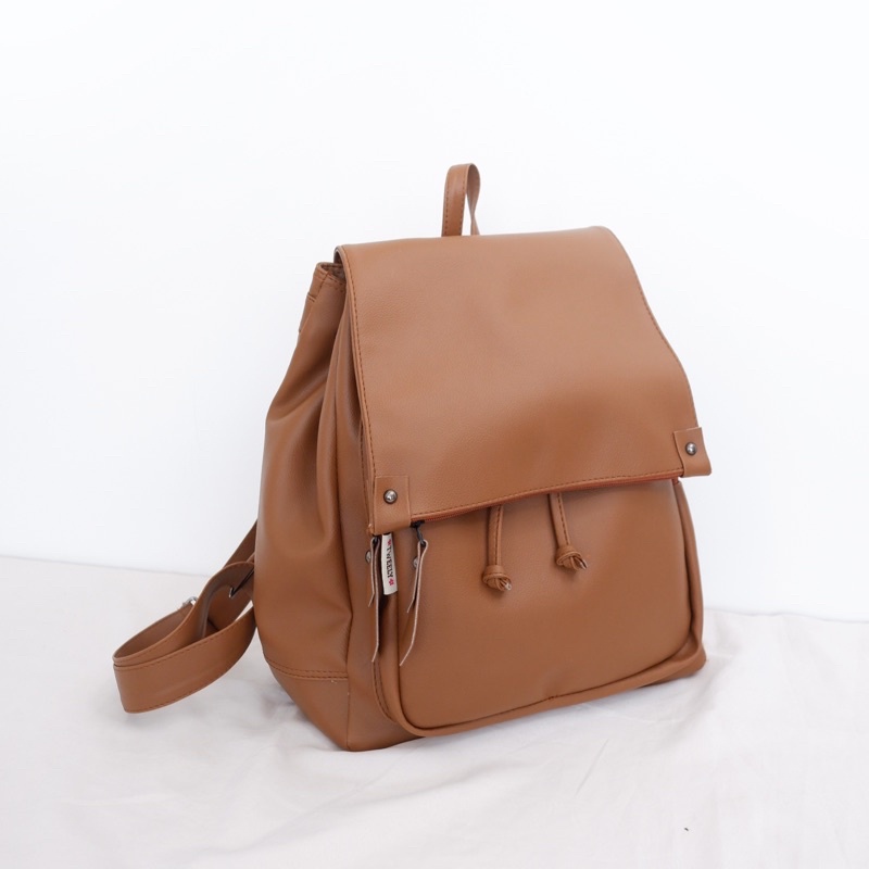 Joya - Big Size - Ransel - Slot Laptop - Tweelyforbag - Tas Wanita-Caramel