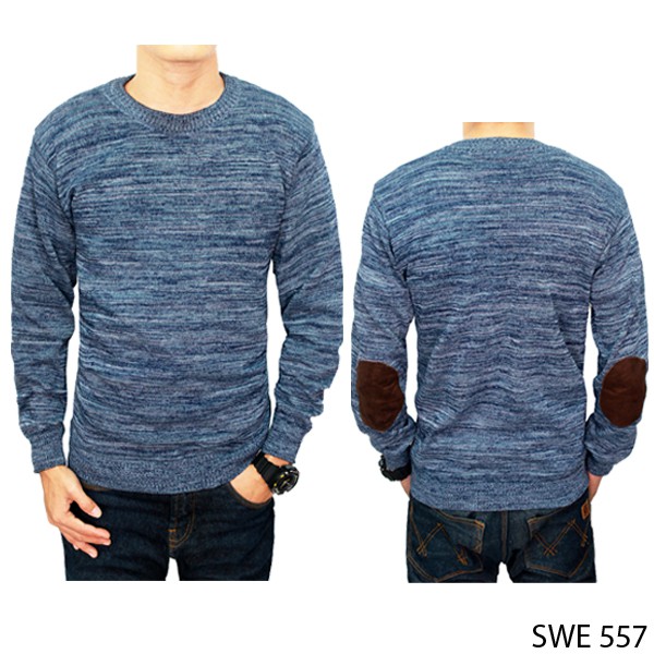 Sweater Pria Motif O-Neck / Premium Quality - Bahan Rajut (COMB)