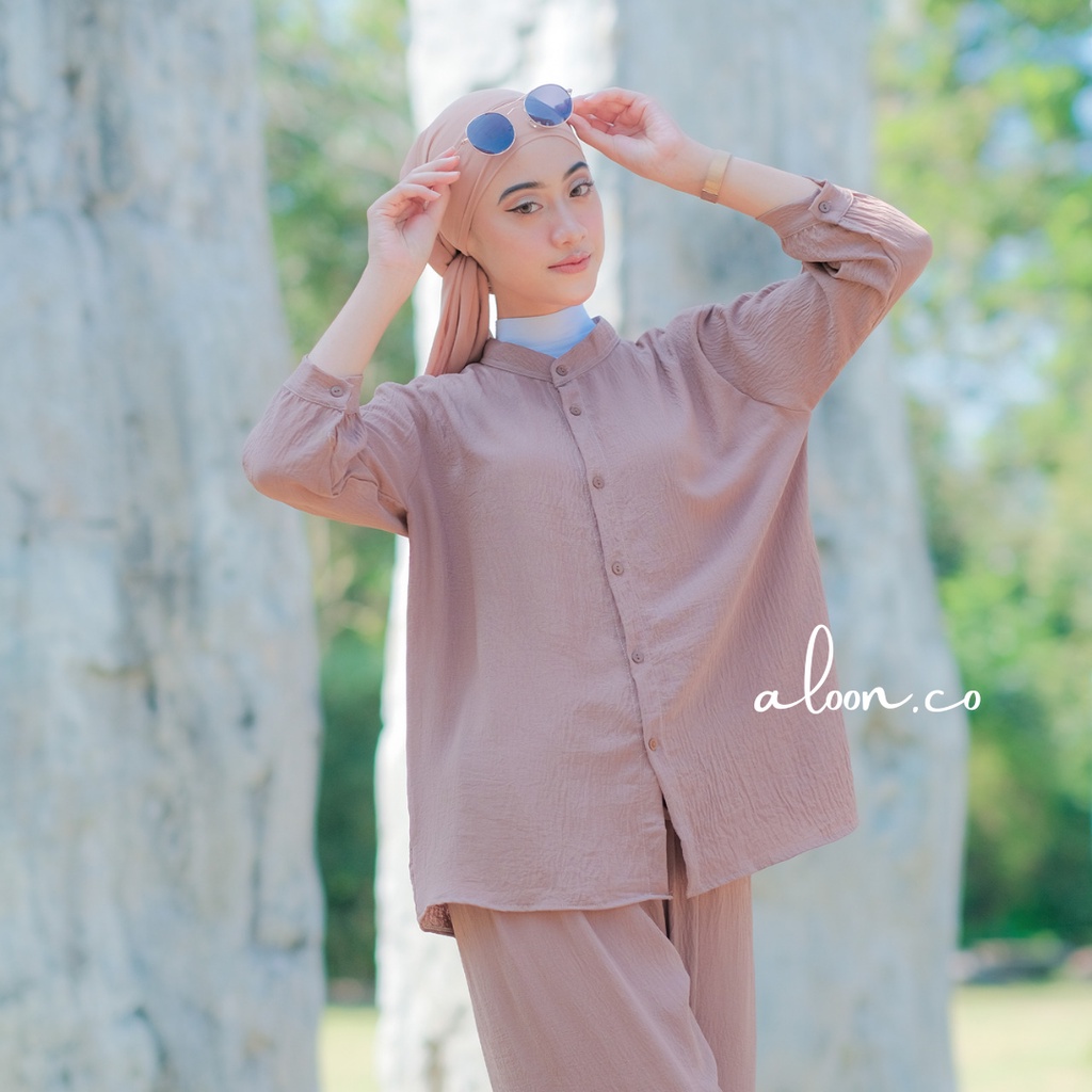 Deira Set Wanita Crinkle Airflow Busui Friendly – Stelan Wanita Kekinian