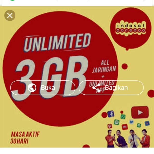 indosat 3gb+youtube unlimited