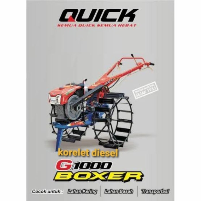TRAKTOR SAWAH QUICK G1000 BOXER DIESEL KUBOTA RD85 DI S