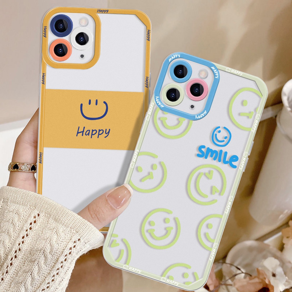 Casing TPU Samsung Galaxy A12 A13 A22 A73 A53 S22 A72 4G / 5G A52 A52S A32 A21S A71 A51 A50 A50S A30S S22 Ultra21 S30 Motif Smiley