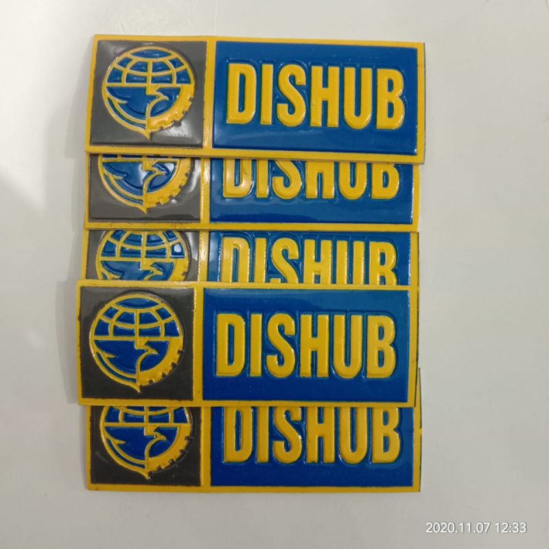 Stiker plat embos DISHUB | Stiker plat motor DISHUB | stiker DISHUB | Stiket plat DISHUB