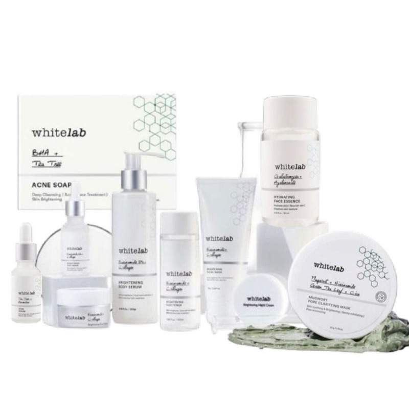 WHITELAB Brightening Serum Niacinamide / WHITELAB Toner / WHITELAB Facial Foam / WHITELAB Cream Day 