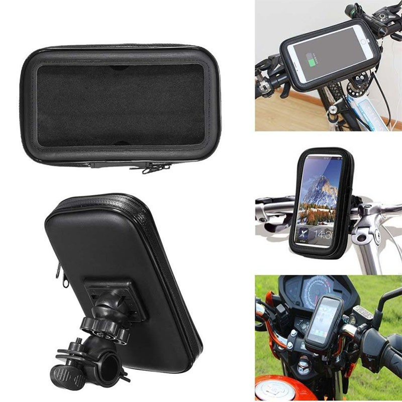 Holder Anti Air Universal 6,3&quot; Holder GPS Sepeda Motor Stang Anti Air Dudukan Hp Handphone