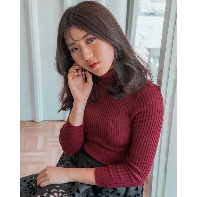 Yepponi.id - Kyeo Ul Turtleneck ( Baju Rajut Panjang Leher Tinggi )