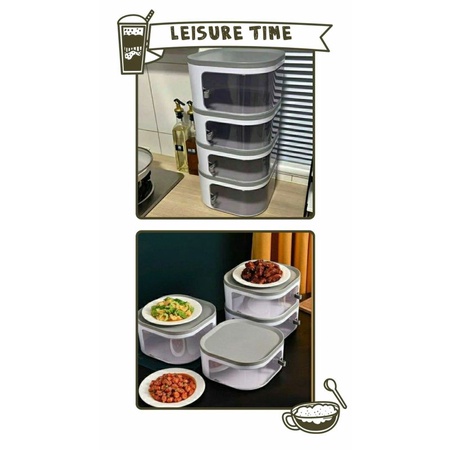 Tudung saji elco 4 susun storage tempat lauk