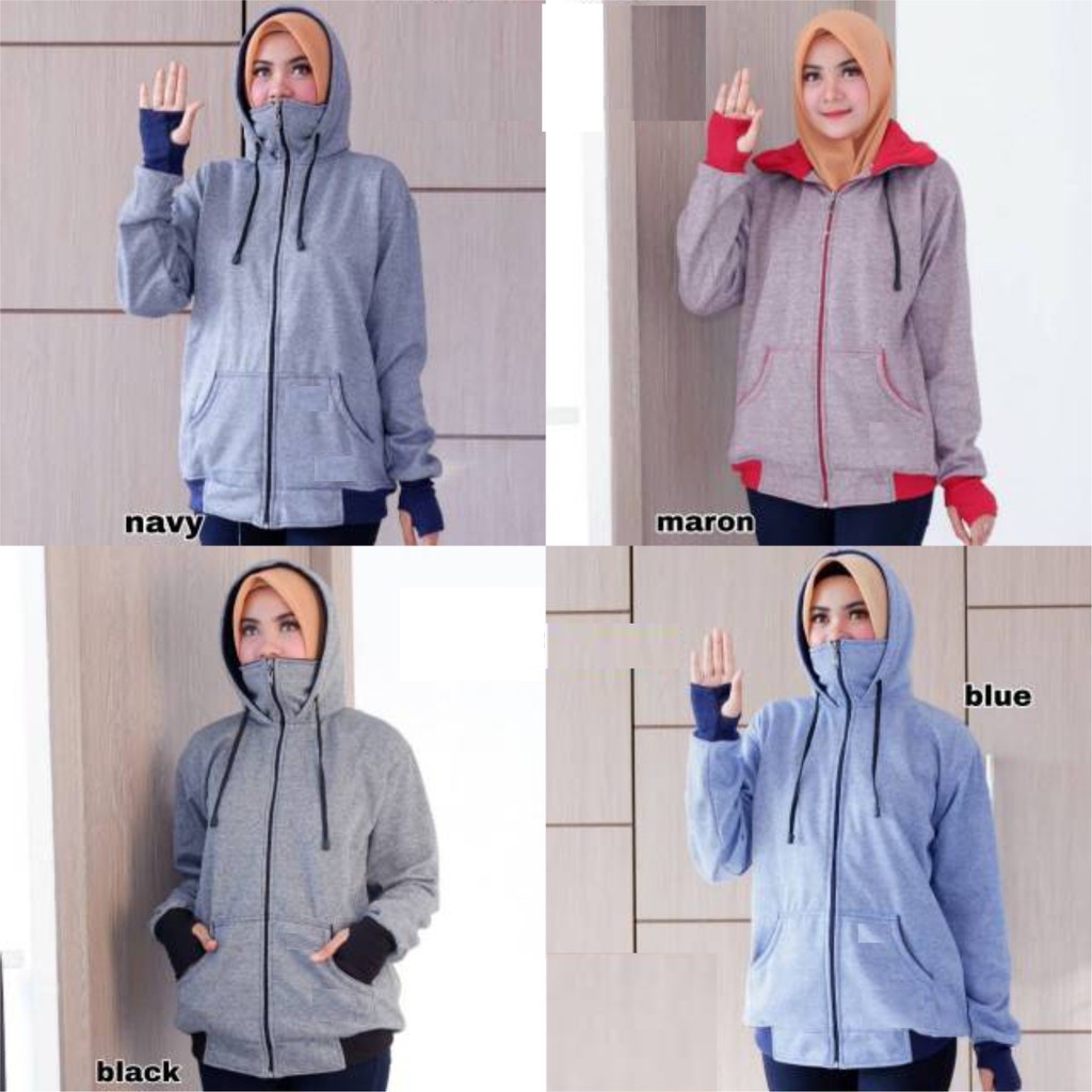 JAKET JUMBO ROUNDHAND NINJA FLEECE TUTON POLOS DEWASA PRIA WANITA MURAH