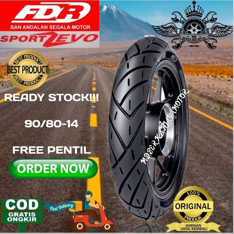 Ban tubeless FDR sport zevo 90/80 14 free pentil