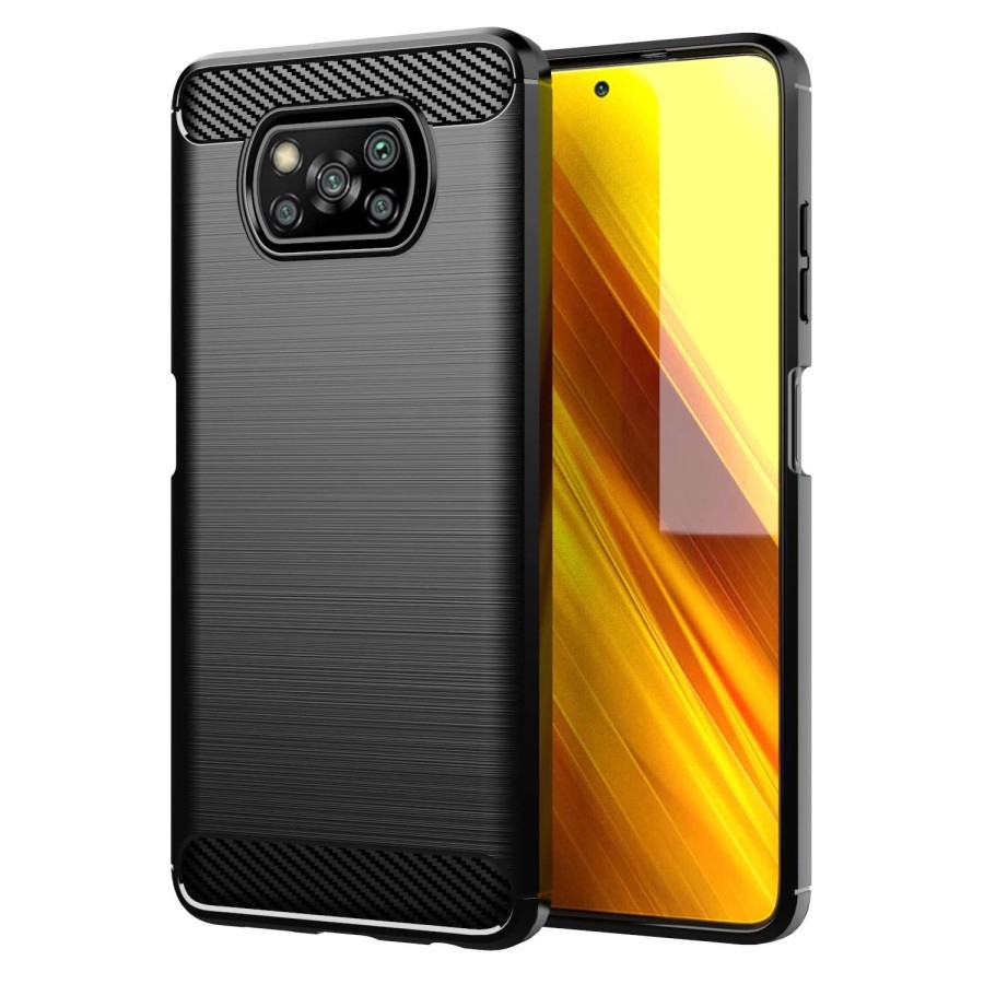 POCOPHONE X3 PRO CASE SOFTCASE BLACK CARBON, IPAKY CARBON