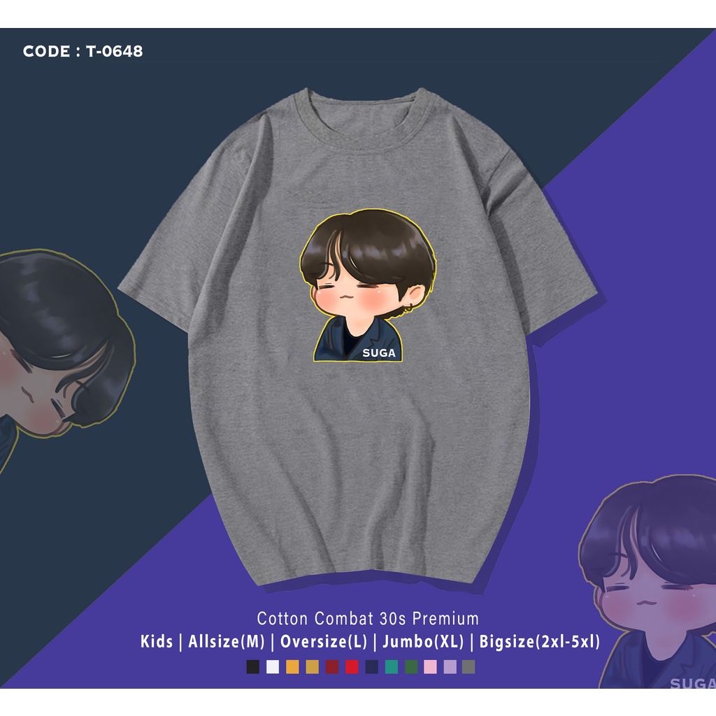 T-SHIRT / KAOS KPOP KARAKTER JUNGKOOK / RM / JHOPE / V / JIN / JIMIN / SUGA