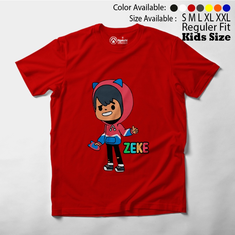 Baju Kaos Atasan Anak Laki-Laki Perempuan Toca Boca World Life Game Anak