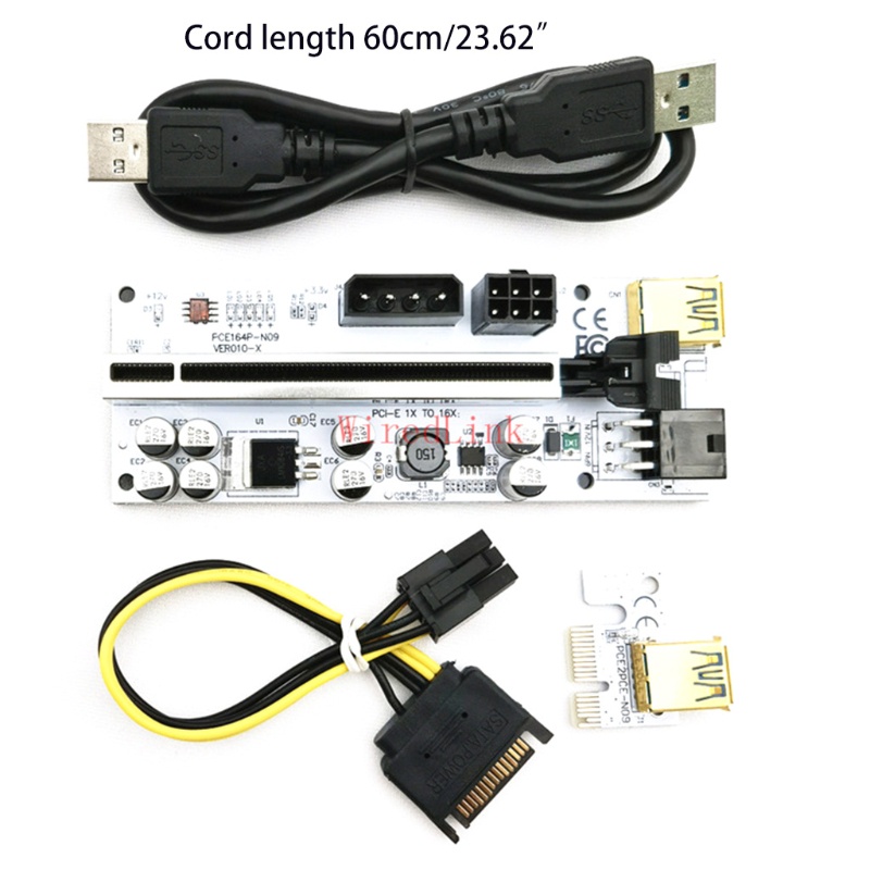 Btsg Tahan Lama PCIE Riser Untuk Kabel Express 1Xto16X USB3.0 Kabel Pertambangan Didukung PCI-E Riser Adapter Peralatan Yang Didedikasikan Li