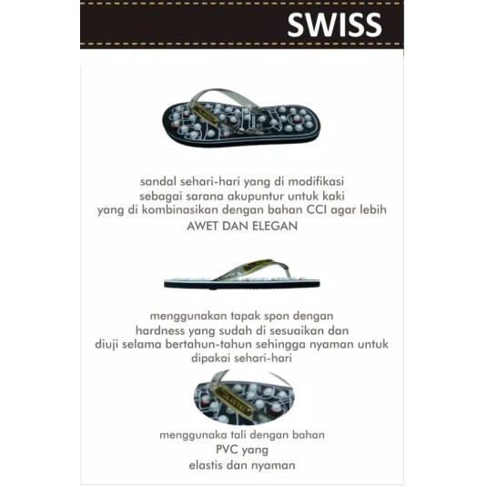 Sandal Kesehatan Refleksi Pria Glisten Swiss (Bisa Eceran)