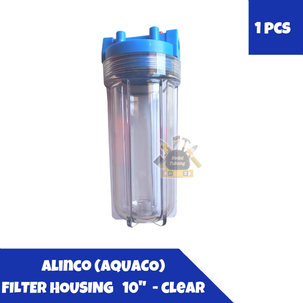 KEDAI TUKANG - ALINCO Aquaco Wadah Filter Air Spun Housing CLEAR 10" Sediment Sumur Water Filter