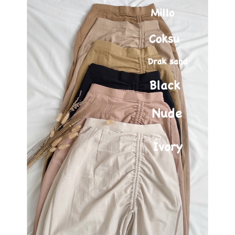 HIZA - Hanna Skirt | Korean Look | Rok Serut Casual | Rok Wanita Terlaris