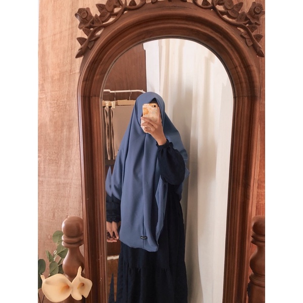 [COD] KHIMAR INSTAN SAFRA & CADAR by.Afraahijab | KHIMAR INSTAN SYARI | KHIMAR INSTAN MURAH-Denim