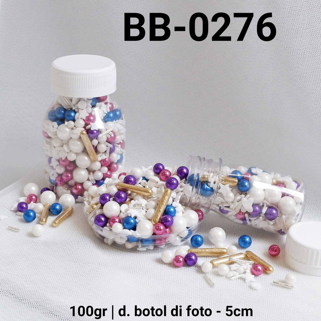 

BB-0276 Sprinkles sprinkle springkel 100gr mutiara putih mix ungu yamama baking grosir murah sprinkles cake dekorasi mutiara trimit decoration story sprinklestory sprinklesstory sprinkle story yamama baking