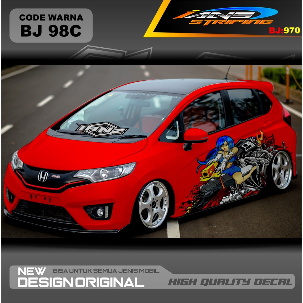 STICKER MOBIL JAZZ / STIKER MOBIL BRIO / DECAL STIKER MOBIL SWIFT / STIKER MOBIL TOYOTA / DECAL STICKER MOBIL / STIKER YARIS AYLA