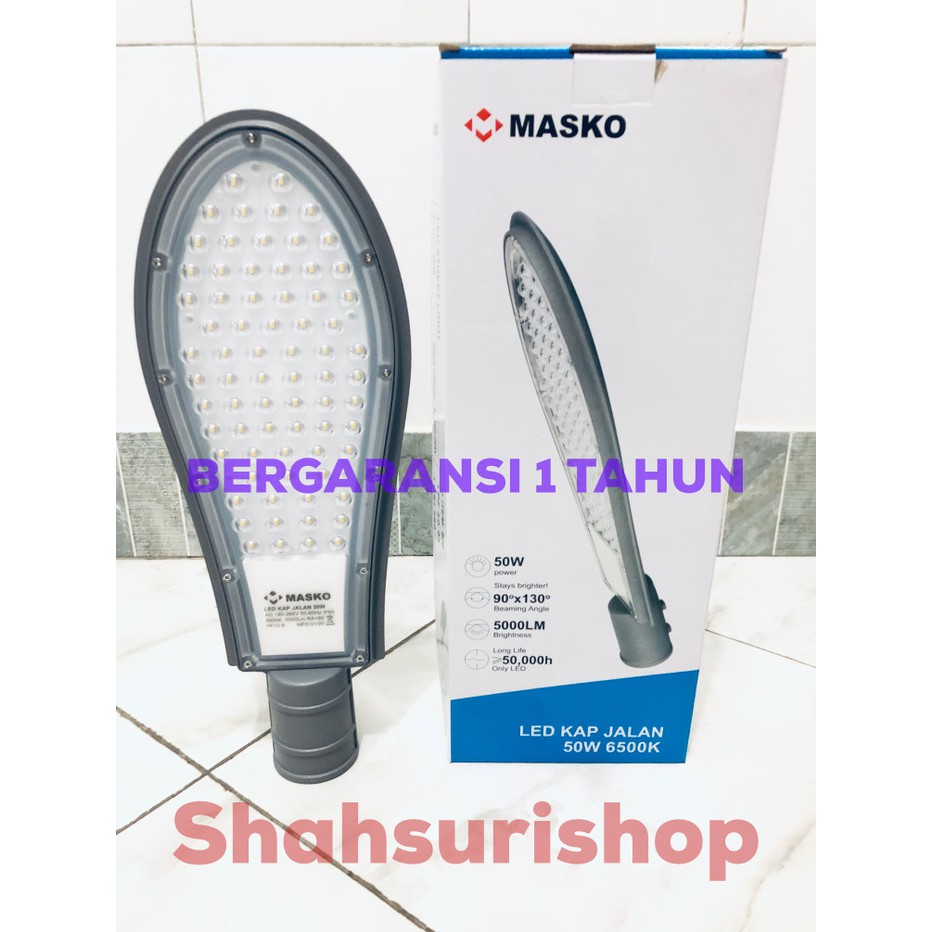 LAMPU JALAN LED PJU MASKO 50W 50 W WATT BERGARANSI 1 TAHUN