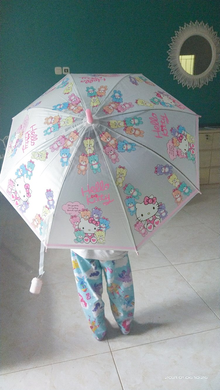 Payung Tongkat Anak Hello Kitty - 001kt Hellokitty Cantik Doff Indah