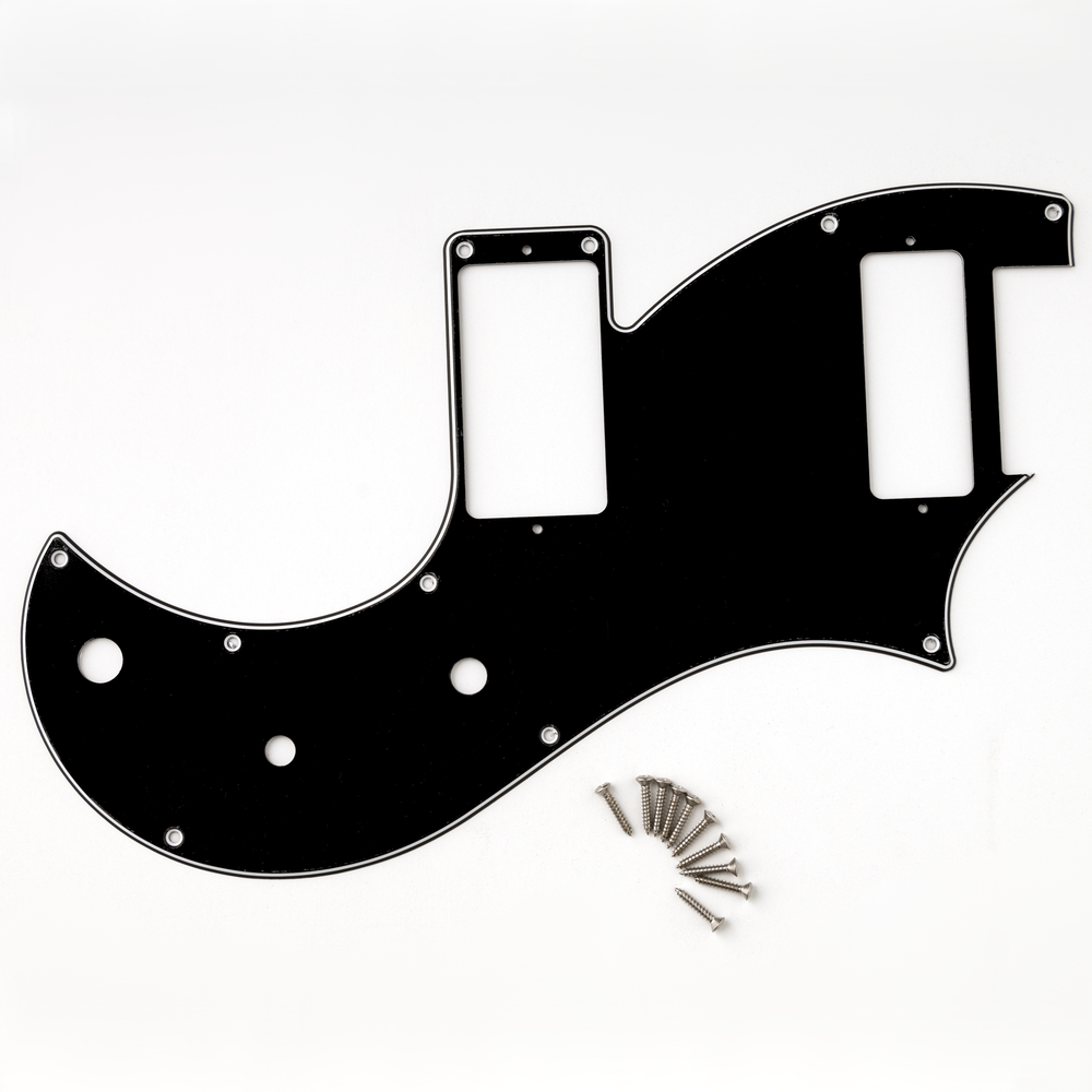 PRS S2 Vela Pickguard Black/White/Black - (ACC-4276-B)