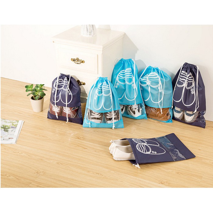 RS FS Medium Tas Sepatu Tas Sandal Tas Sepatu Sandal Tas Serbaguna Korean Shoes Bag Serut Murah