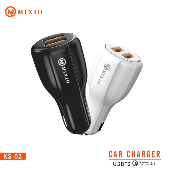 MIXIO KS-02 Dual USB 5.1A Car Charger Fast Charging Qualcomm