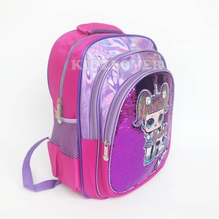  Tas  Ransel Sequin Lampu Anak Sekolah SD LOL  Unicorn 3 