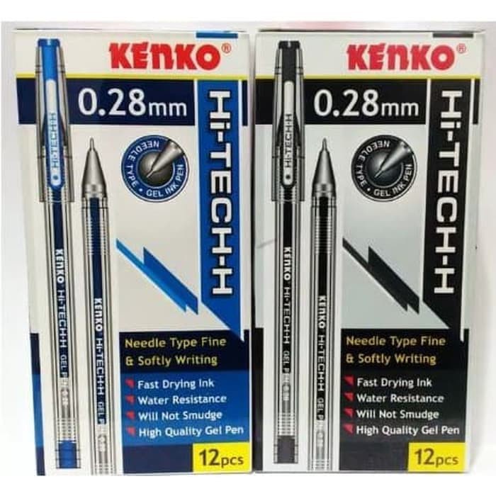 

Pulpen Kenko Hi-TECH-H Gel Pen 0.28mm Per Lusin