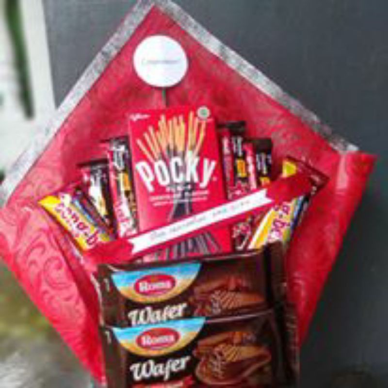 

buket wisuda /pocky cokelat/ warna merah/ murah