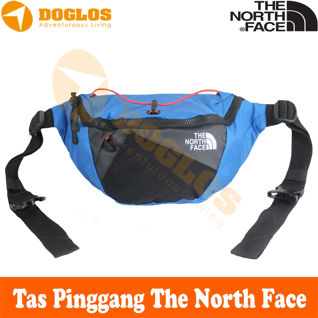 Tas Pinggang Waist Bag The North Face Outdoor Hiking Trraveling Biru