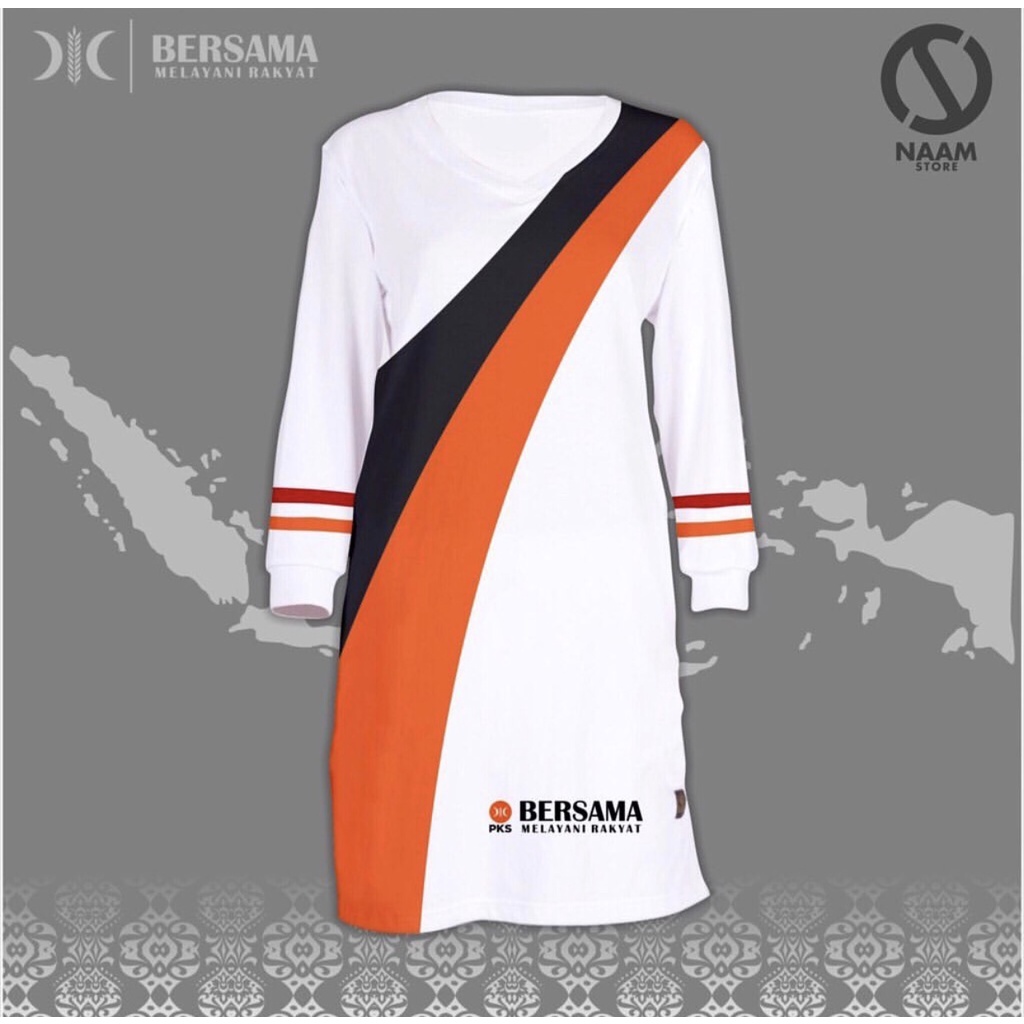 Kaos Tunik Akhwat PKS (Partai Keadilan Sejahtera) type 1.0 by Naam Store