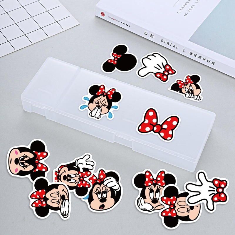 Mickey stiker lucu kartun mouse ekspresi Jurnal bahan Anak cangkir kasus telepon tangan Buku stiker